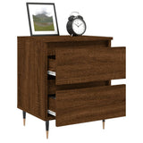 Bedside Cabinet Brown Oak 40x35x50 cm Engineered Wood 826874