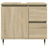 Bathroom Sink Cabinet Sonoma Oak 65x33x60 cm Engineered Wood 849676