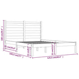 Bed Frame without Mattress Solid Wood Pine Small Double 3103618