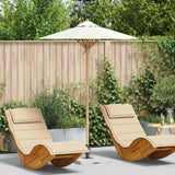 Garden Parasol Cream White 150 x 210 cm Bamboo 4108079