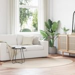 ZNTS 'HUARTE' Beige Rug 160x230 cm Oval 4103618