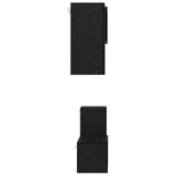 TV Cabinet Set Wall-mounted Black Oak Engineered Wood 3393268