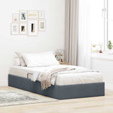 Storage Bed with Headboard Dark Grey 90 x 190 cm Velvet 3370124