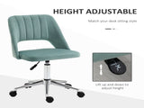 Mid Back Office Chair Velvet Fabric Swivel Scallop Shape Computer Desk Chair for Home Study Bedroom T3398P328243