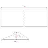 Garage Floor Seal Black 74 x 20 mm 3.5 m EPDM Rubber 42038267