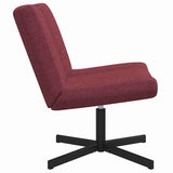 Swivel Chair Wine Red 63 x 75 x 76 cm Fabric 42007328