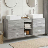 Bathroom Cabinet Set 3 pcs Grey Sonoma 49.5 x 41 x 62.5 cm 3405840