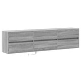 TV Wall Cabinet with LED Grey Sonoma 180x31x45 cm 3307938