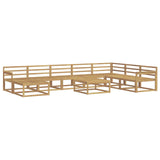 Outdoor Sofa Set 9 pcs White Solid Acacia Wood 3386888