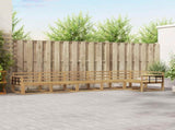 Outdoor Sofa Set 6 pcs White 406 x 168.5 x 73 cm 3386523