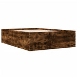 Bed Frame without Mattress Smoked Oak 140x200 cm 3280927