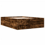 Bed Frame without Mattress Smoked Oak 140x200 cm 3280927