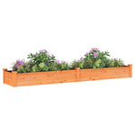 Garden Raised Bed with Liner Brown 240x45x25 cm Solid Wood Fir 364296