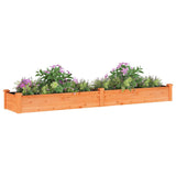 Garden Raised Bed with Liner Brown 240x45x25 cm Solid Wood Fir 364296