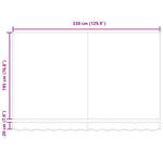 Retractable Awning Multicolour 350 x 200 cm 3329690