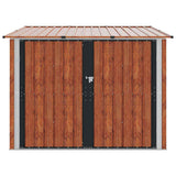 Bike Shed 3 pcs Brown 216 x 207 x 158 cm Metal 3385874