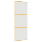 Sliding Door Gold 76x205 cm Frosted ESG Glass and Aluminium 155151
