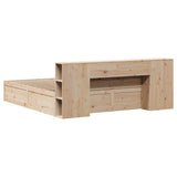 Bed Frame without Mattress 200x200 cm Solid Wood Pine 3323404