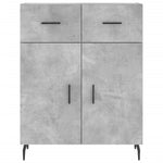 Highboard Concrete Grey 69.5x34x180 cm Engineered Wood 3199893