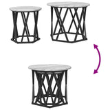 Side Table 2 pcs Grey Sonoma Engineered Wood and Steel 868246