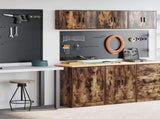 Garage Cabinets 2 pcs Smoked Oak Engineered Wood 3328309