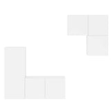 4 Piece TV Wall Units White Engineered Wood 3216428