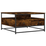 Coffee Table Smoked Oak 80x80x45 cm Engineered Wood 835291