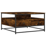 Coffee Table Smoked Oak 80x80x45 cm Engineered Wood 835291