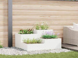 Garden Planter White 80 x 80 x 60 cm Steel 865856