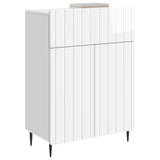 Sideboard High Gloss White 66 x 34.5 x 92 cm Engineered Wood 894409