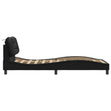 Bed Frame with LED without Mattress "Hvar" Black 90x200 cm 3213906
