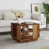 Coffee Table Old Wood 55x55x42 cm Engineered Wood 856802