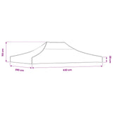 Party Tent Roof 4.5x3 m Anthracite 270 g/m 315364