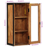 Bathroom Wall Cabinet 40x30x90 cm Solid Wood Acacia and Iron 372745