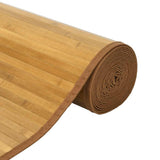 Rug Rectangular Natural 100x300 cm Bamboo 376949