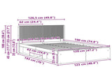 Bed Frame with Storage and Headboard Grey Sonoma 120 x 190 cm 3413882