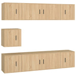 7 Piece TV Cabinet Set Sonoma Oak Engineered Wood 3188665