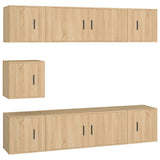 7 Piece TV Cabinet Set Sonoma Oak Engineered Wood 3188665
