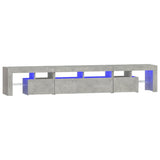 TV Cabinet with LED Lights Concrete Grey 230x36.5x40 cm 3152789
