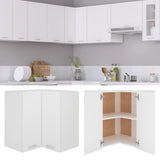 Hanging Corner Cabinet Lyon White 57x57x60 cm Engineered Wood 802537
