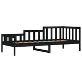 Day Bed without Mattress Black 80x200 cm Solid Wood Pine 840369