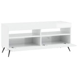 LED TV Cabinet High Gloss White Engineered Wood 897649