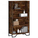 Bookcase Smoked Oak 80x31x137.5 cm Engineered Wood 848631