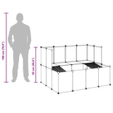 Small Animal Cage Transparent 143x107x93 cm PP and Steel 340570