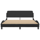 Bed Frame "Dover" Black 152x203 cm Faux Leather 373294