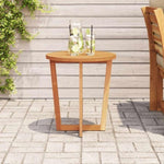 ZNTS Garden Side Table Round Ø55x60 cm Solid Wood Acacia 4108132