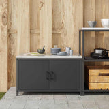 Kitchen Storage HATTEM Black 90 x 50 x 53 cm Steel 874996