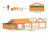 Wooden Chicken Coop with Nesting Box, Openable Roof, for 4-8 Chickens, Nature Wood T3398P552566