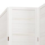 Room Divider 5 Panels White Solid Wood Paulownia 358838
