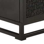 ZNTS Bedside Cabinet Black 40x30x50 cm Solid Acacia and Mango Wood 321614